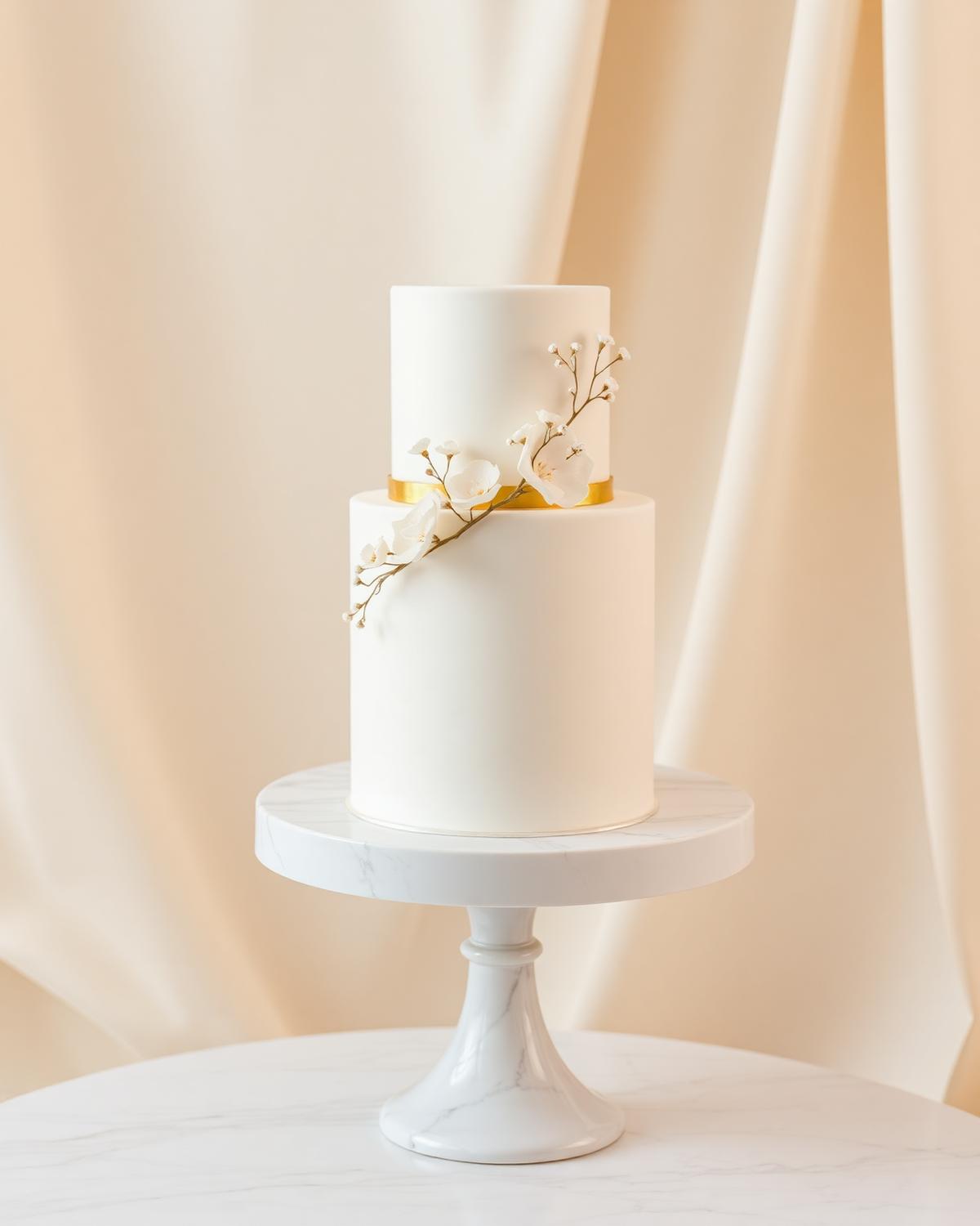 Minimal Wedding Cake